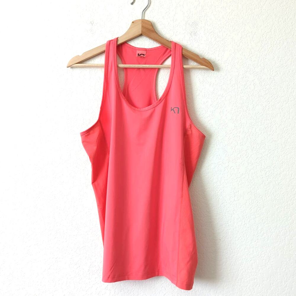 Kari Traa Women's Racerback Tank Top XL Athletic Workout Pink Breathable Gym EUC